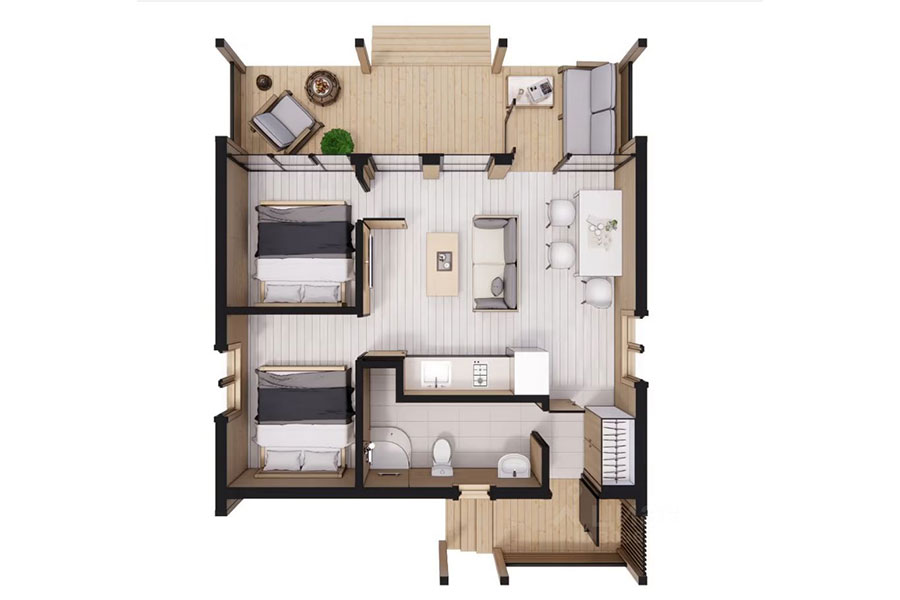 Модульный дом МД-06 7х6м - фото 2